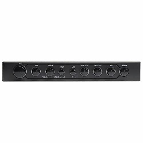 4-Band Audio Equalizer with Built-in 2-Way Crossover, 1/2 DIN, Active Crossover