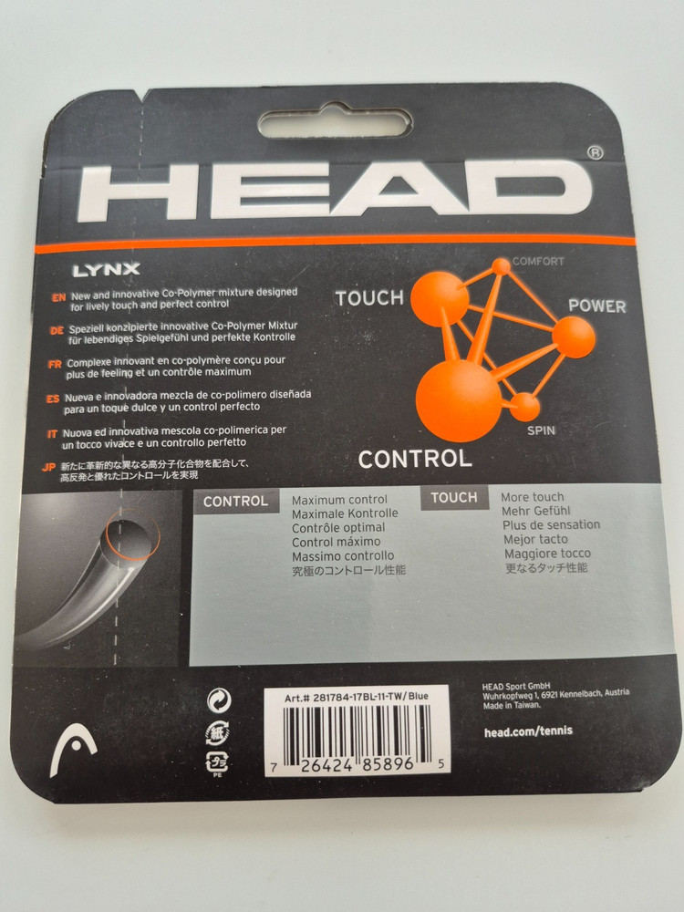 2 sets Head Lynx 17 Blue Tennis String