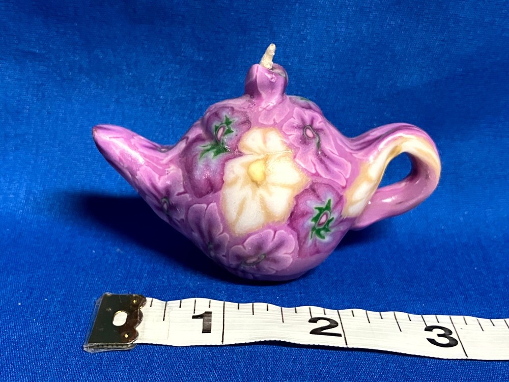 Set of Five Tiny Teapot-shaped Candles - Never Lit