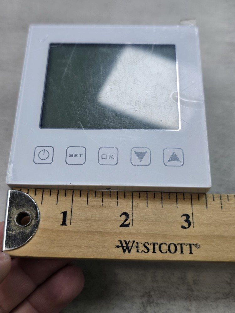 Digital Thermostat White LCD Display Heater Air Conditioner Timer Lock Function