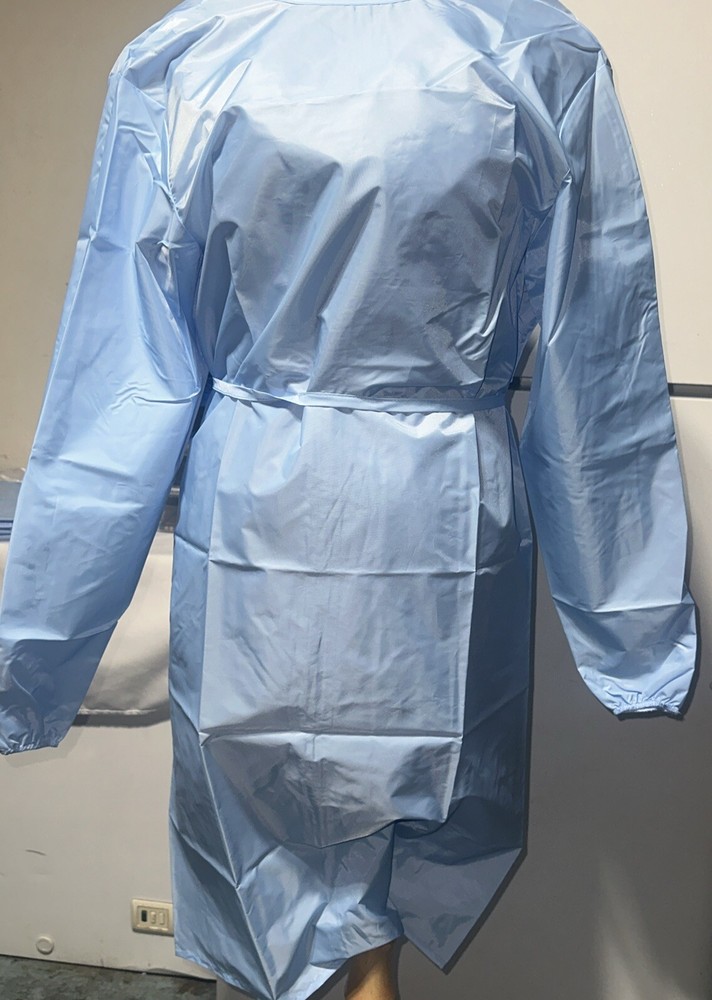 Isolation Gown Polyester 5 Pack AAMI Level 1 Washable Reusable S/M