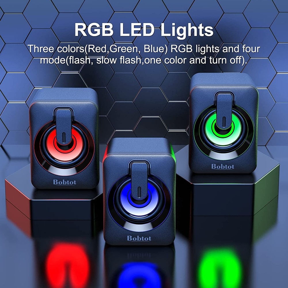 Computer Speaker USB Powered Mini Bluetooth Desk Game RGB Speakers Audio