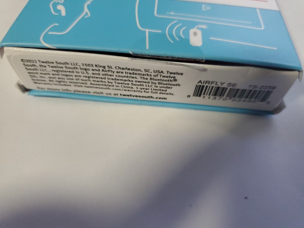 Twelve South AirFly SE Bluetooth Wireless Audio Transmitter Receiver for AirPods