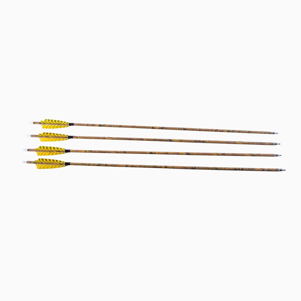 30" Carbon Arrows Camo SP500 Turkey Feather Removable Tips Compound Bow Target