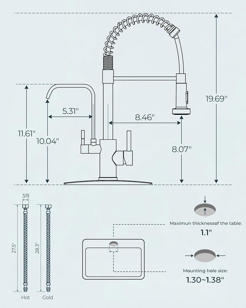 2 in 1 Kitchen Faucet with Drinking Water Filter Brushed