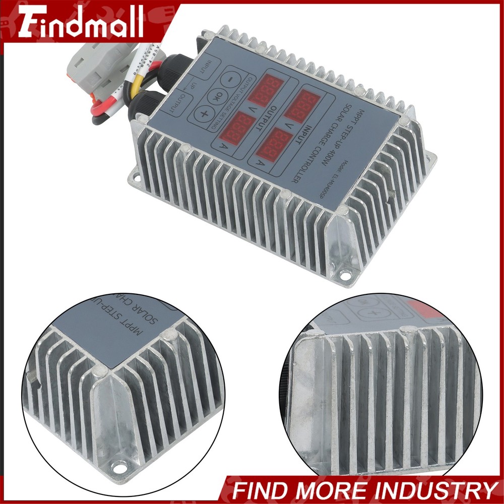 Findmall 400W Solar Battery Charge Controller Boost MPPT Voltage Adjustable