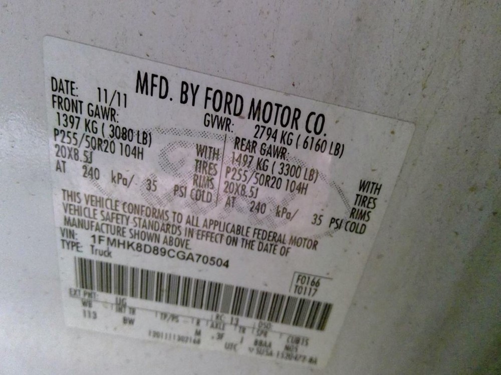 EXPLORER 2012 Transmission Shift 966614