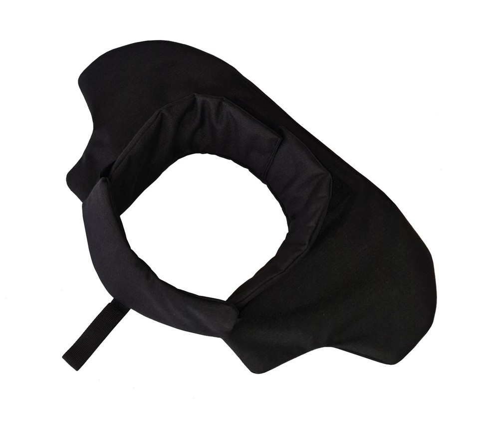 Neck (collar) elements with soft inserts for vest Black