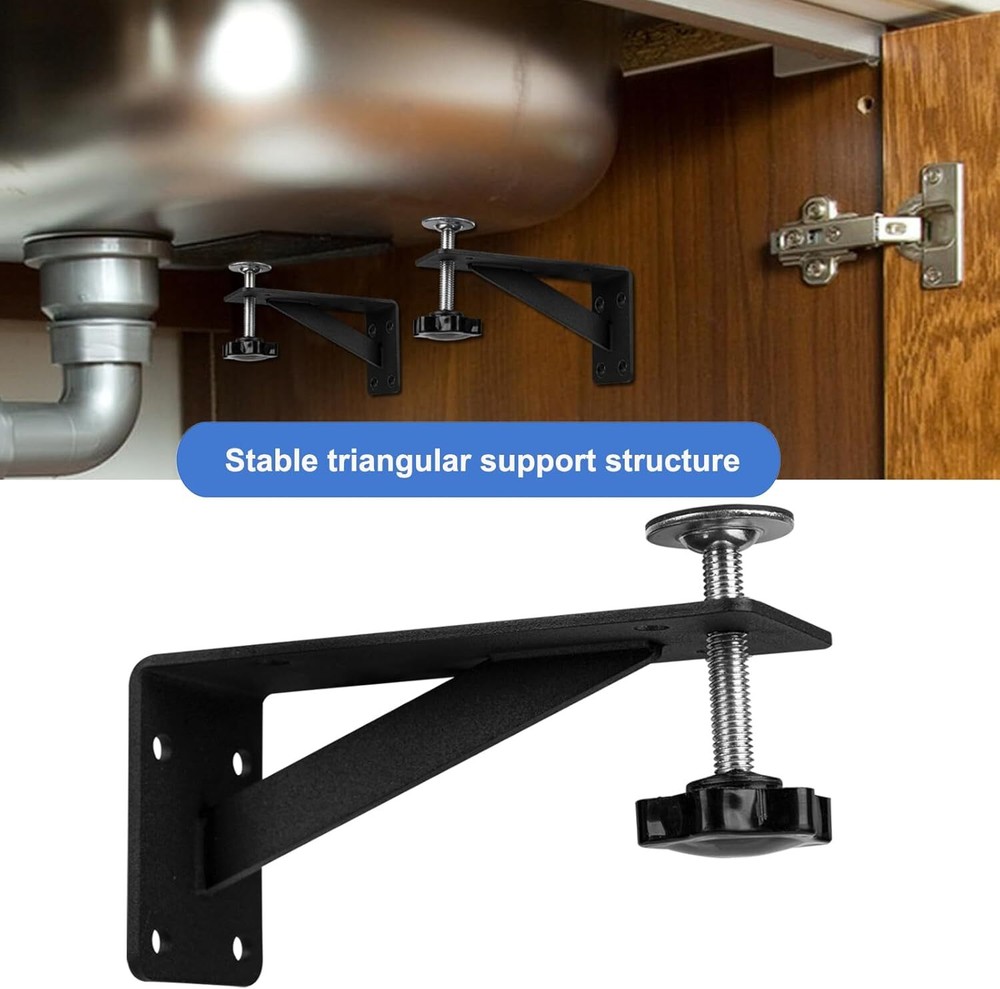 2Pcs Undermount Sink Brackets Sink Repair Kit Adjustable Undermount Sink Supp...