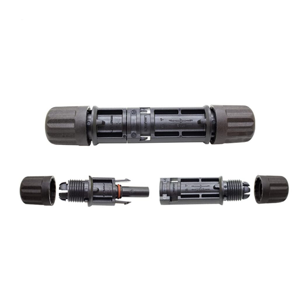 Solar Pv Connector Ip68 1500v 40a Hollow Tinned Copper Terminal Black 5 Pairs