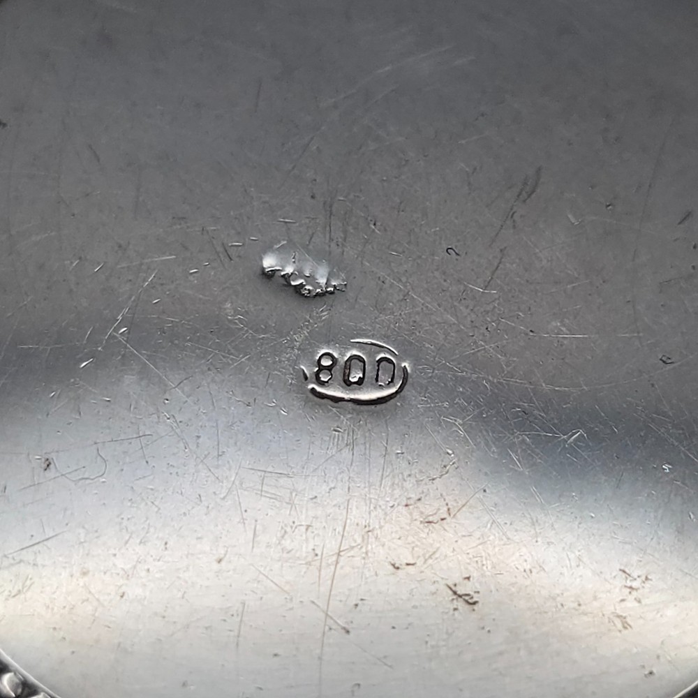 Antique Continental 800 Silver Vanity Pot/Small Box