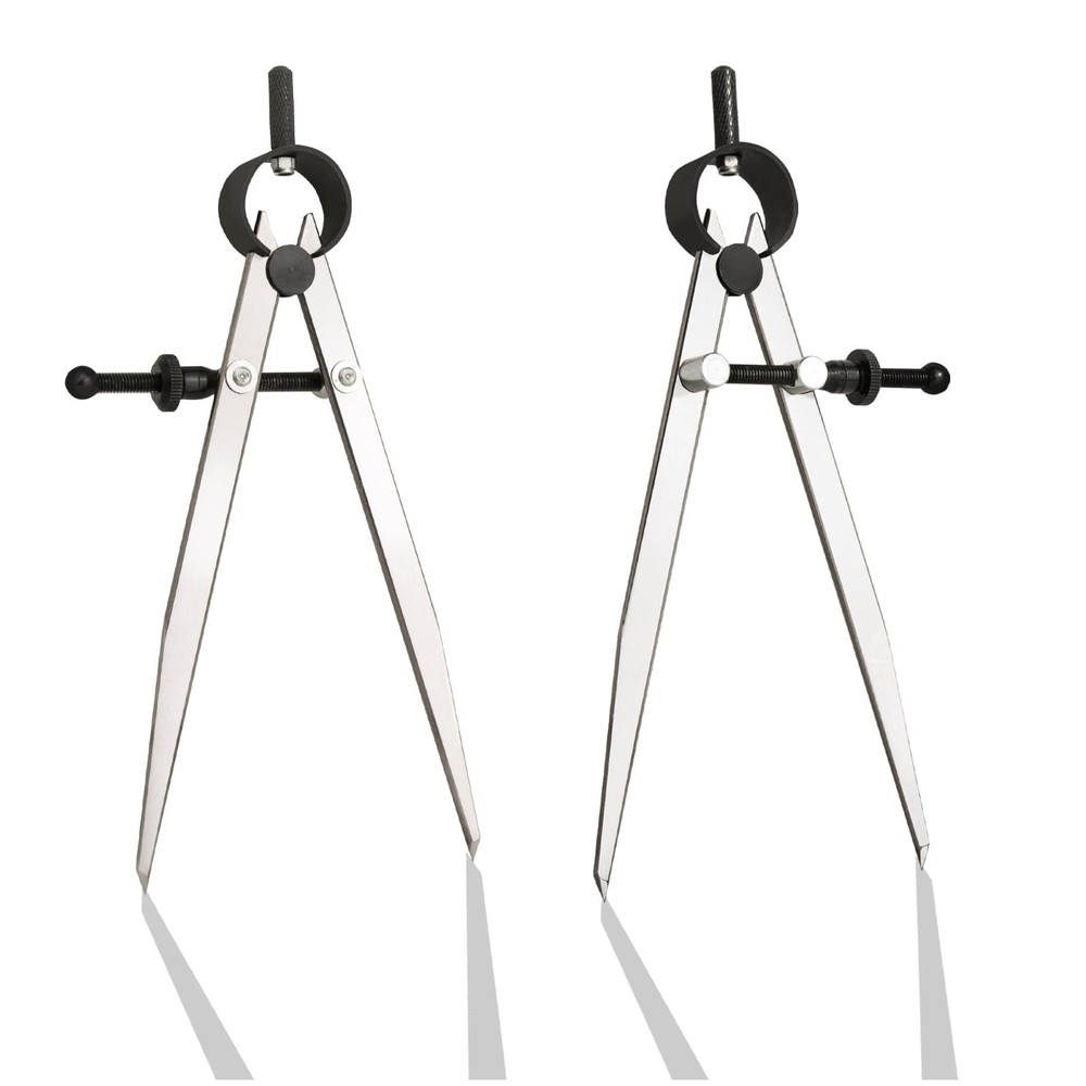 DemJamr Professional Metal Compass Set, 8 Inch Adjustable Divider Leather Com...
