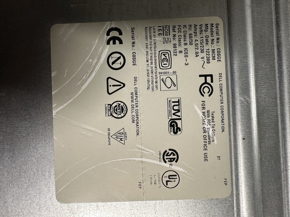 Dell PC Dimension L500R Tower Pentium 3 Untested