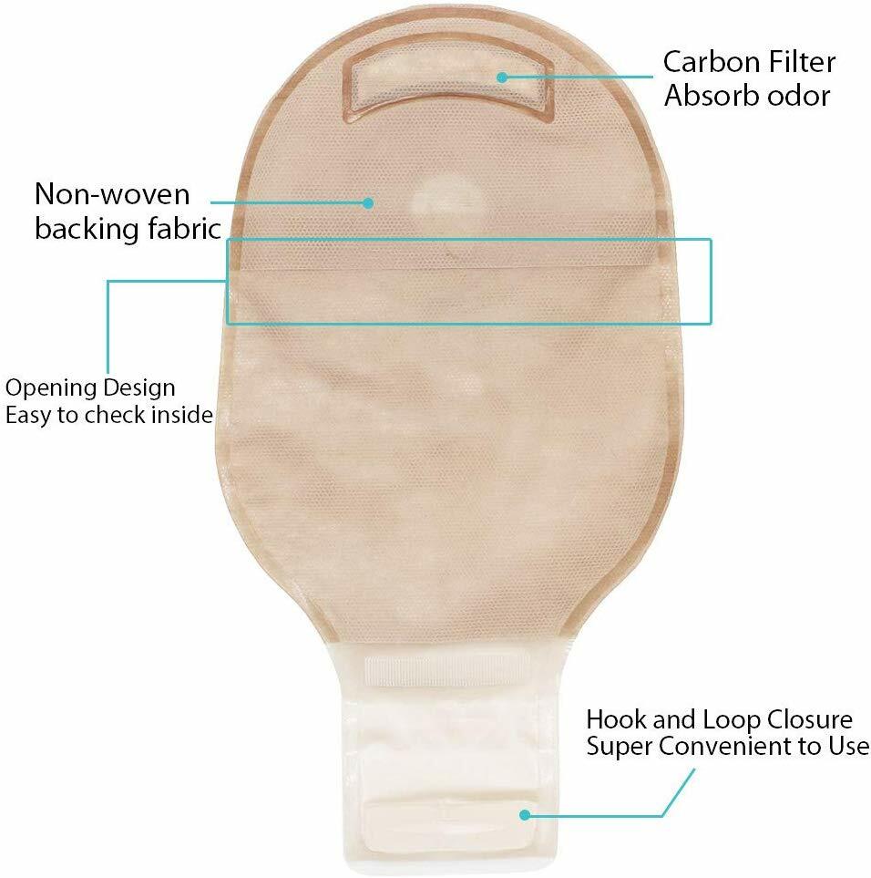 20PCS Ostomy Colostomy Ileostomy Stoma Drainable Closure Pouch Bag