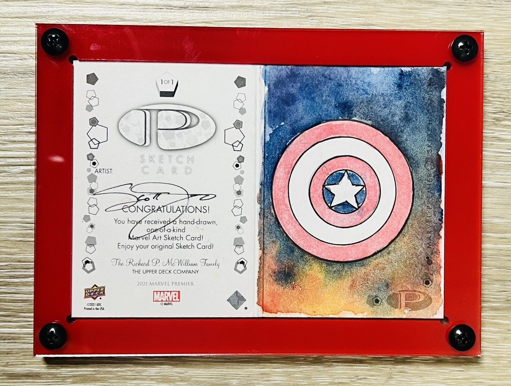 Single Hinged 2 Panel Marvel Premier Sketch Card Booklet Display Case