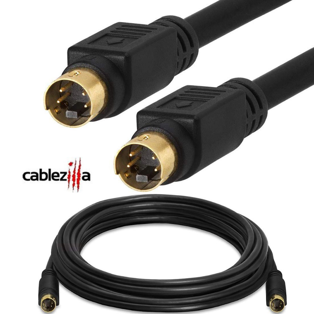 S-Video Cable Male To Male 4 Pin Gold Plated SVHS for TV DVD VCR -Multi-Pack Lot
