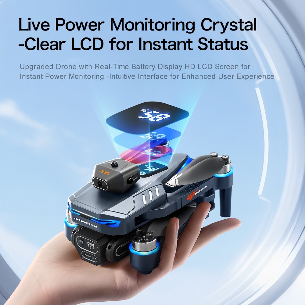 8K Dual Camera Brushless Drone with Screen Remote 5G Foldable RC Quadcopter