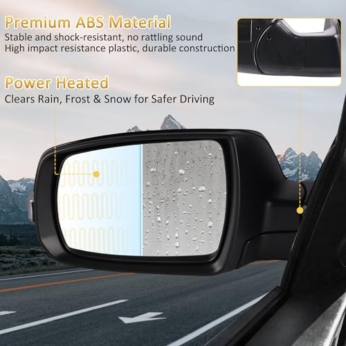 Left Driver Side 7 Pins Heated Power Mirror Compatible with Driver Side (Left)