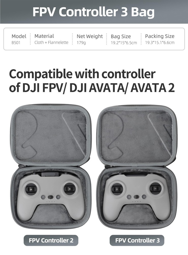 Portable Carrying Case for DJI FPV Remote Controller 3, Hard Shell Storage Ba...