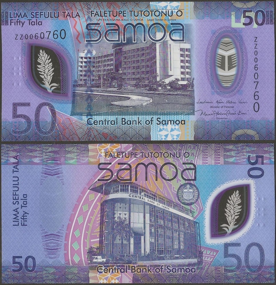 SAMOA P50 B130a  50 TALA 2025 Polymer Replacement series @ Ebanknoteshop