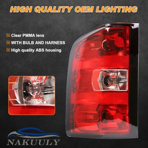 Tail Light Assembly Compatible With 2007-2013 Chevy Silverado Left Driver Side