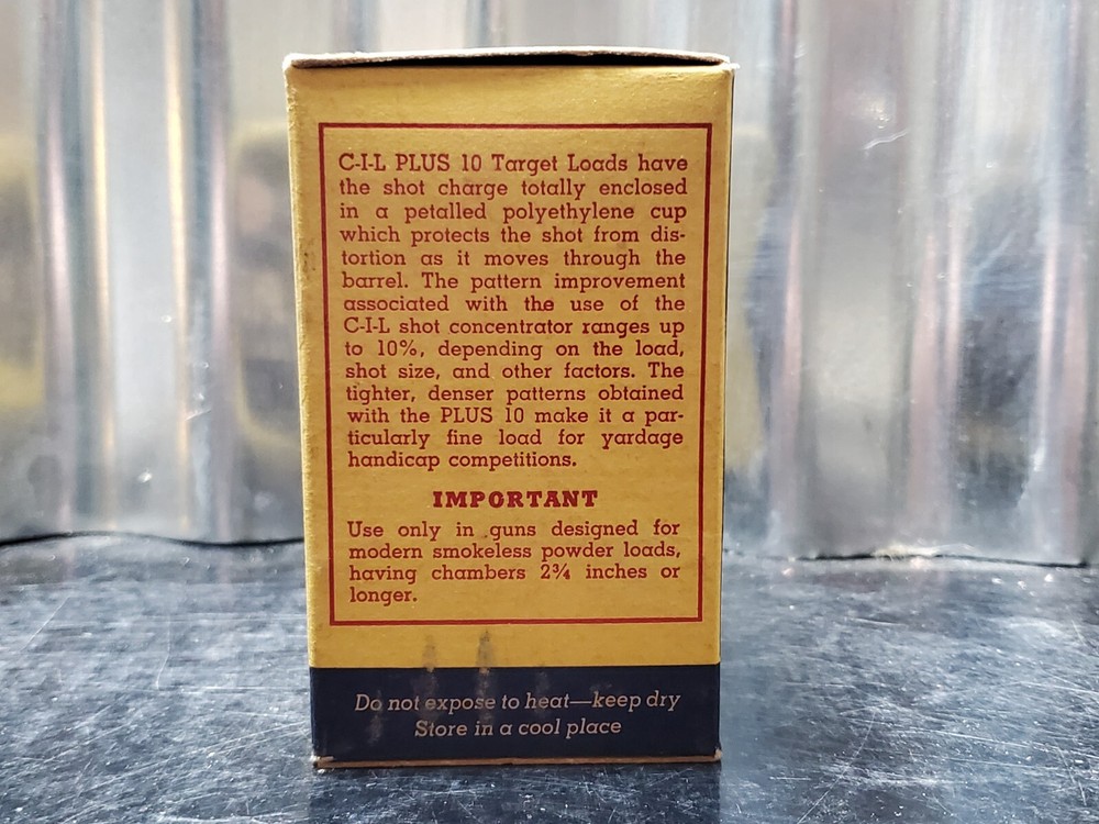 Wards C-I-L Plus 10 Target Loads 12 GA Shotgun Shells Empty Box