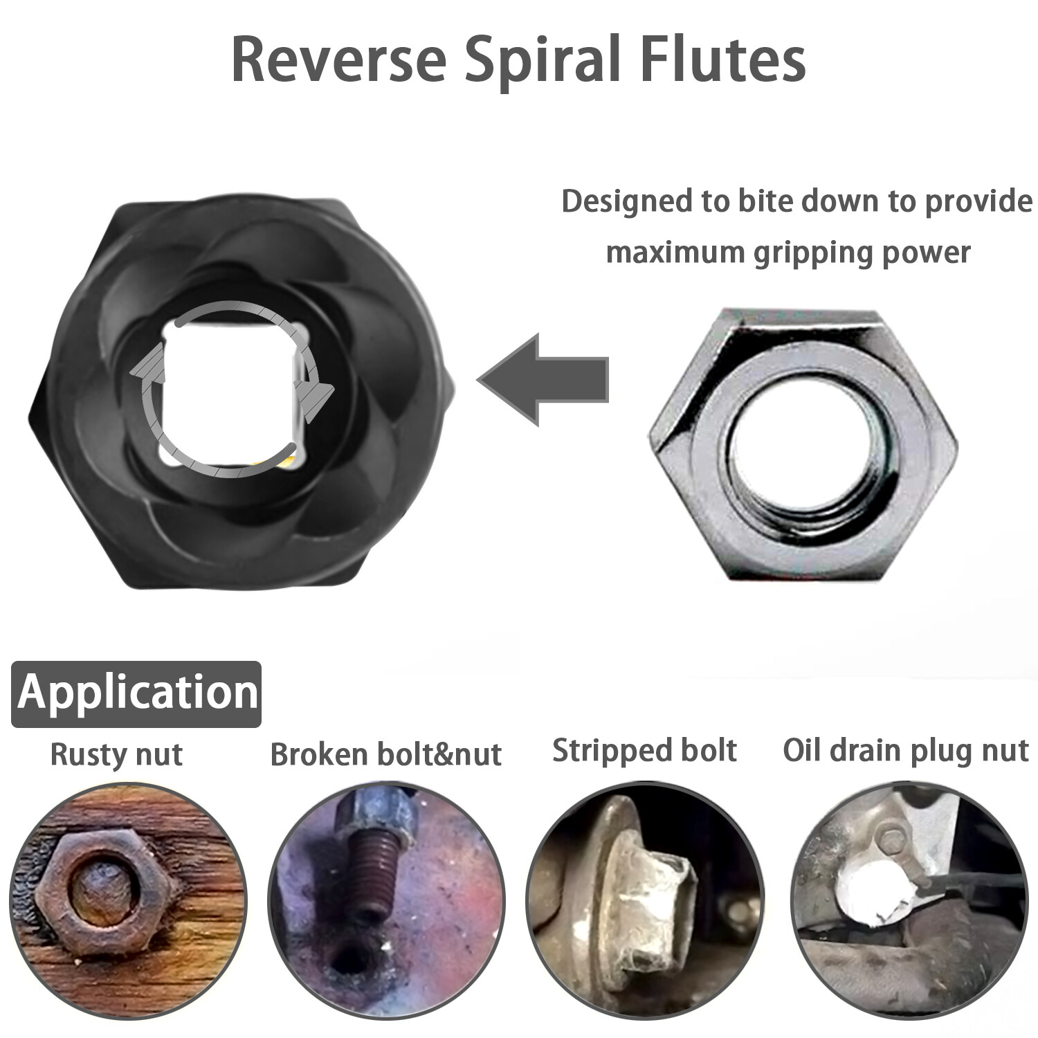 11 PCS Damaged Lug Nut Lock Remover Twist Socket Set Screw Extractor Tool 9-19mm