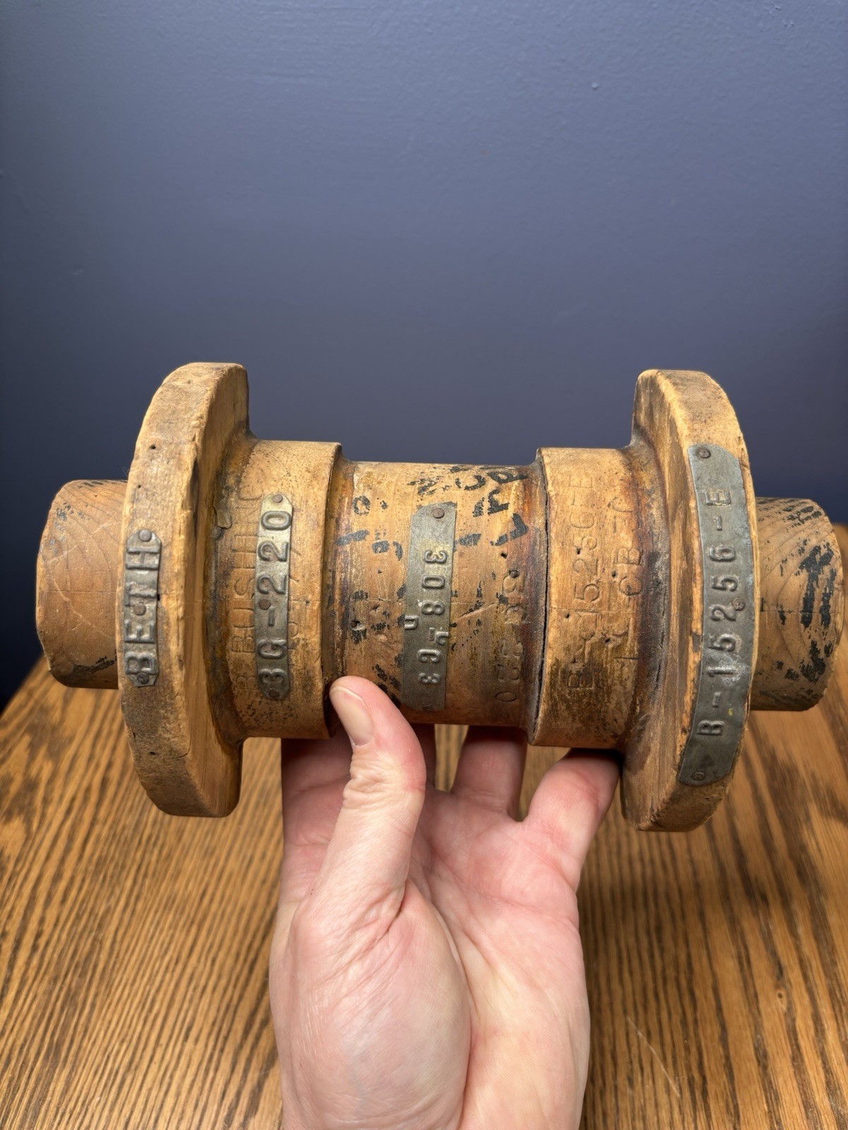 Vintage Industrial Bethlehem Steel Wood Sand Forms For Tool Parts Form Art Mold