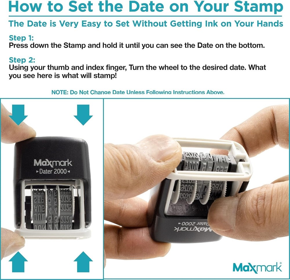 2000 Dater Self Inking Date Stamp - Blue