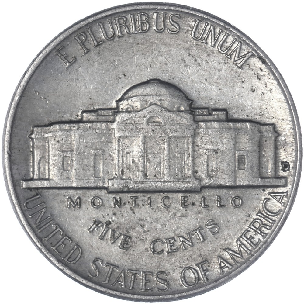 1962 D Jefferson Nickel Extra Fine XF