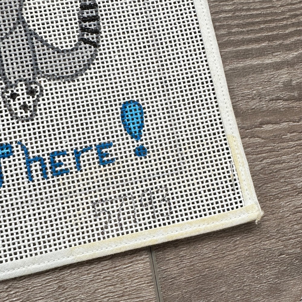 Hang in There Cat Needlepoint Canvas, Single Sheet