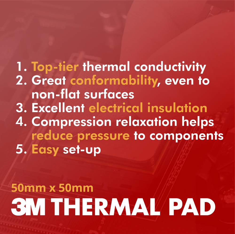 3M Thermal Interface Pad 50x50X 1.0 mm(Electronics Grade)