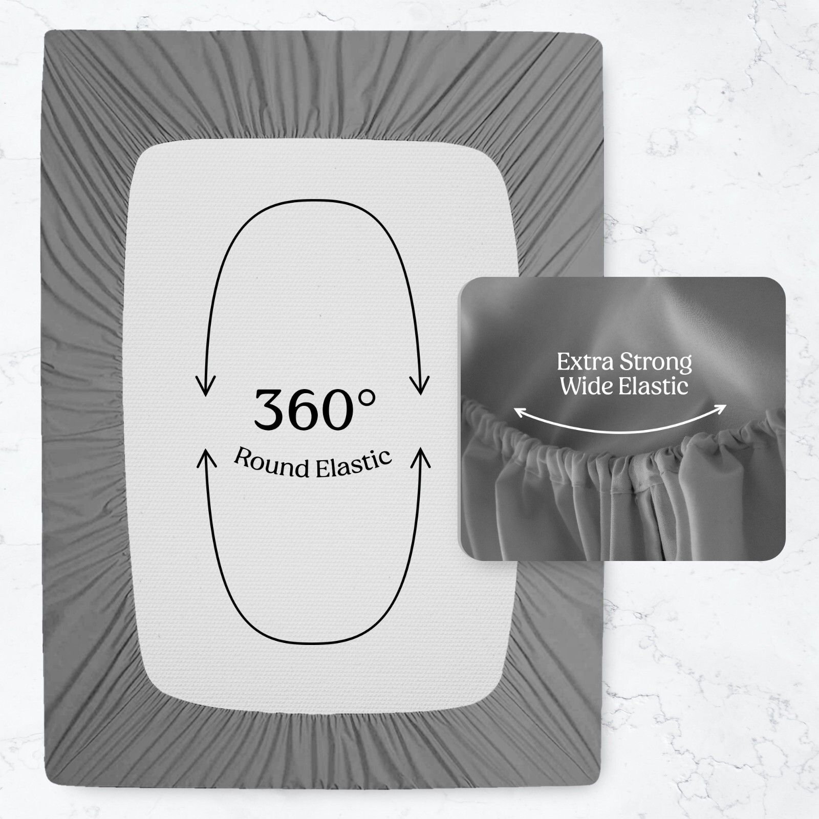 Fitted Sheet Deep Pocket Easy Care Breathable Microfiber Elastic Bedding Sheets