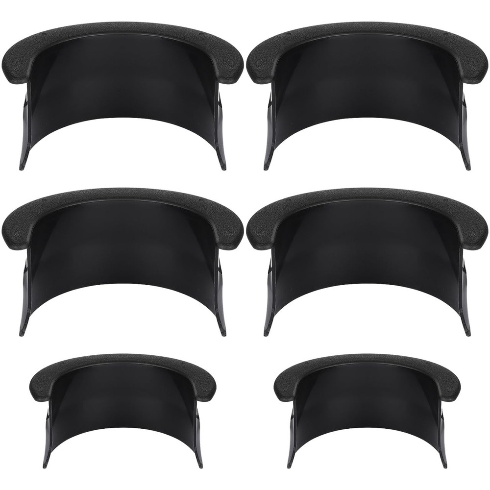 6pcs Pool Table Pockets, Plastic Black Billiard Pocket Liner 4 Medium,