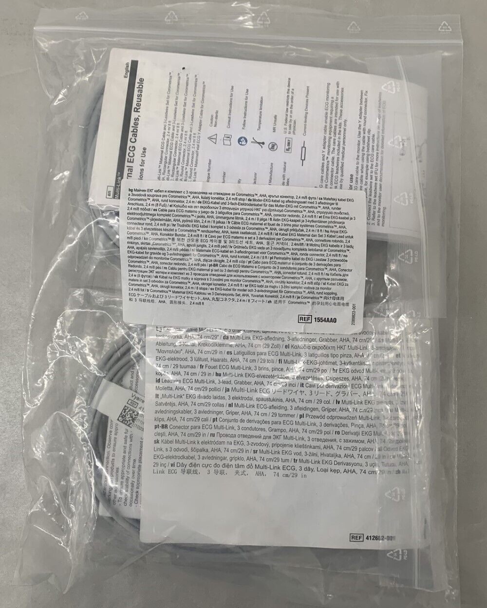 Vyaire 230119G Maternal ECG Cable & 3-Lead Wire Set for Corometrics 2.4m/8ft