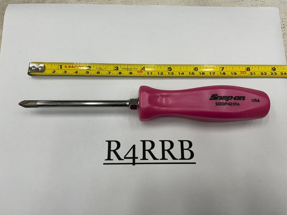 Snap-on Tools NEW 2pc PEARL PINK Hard Handle Flat Phillips Head Screwdriver Set