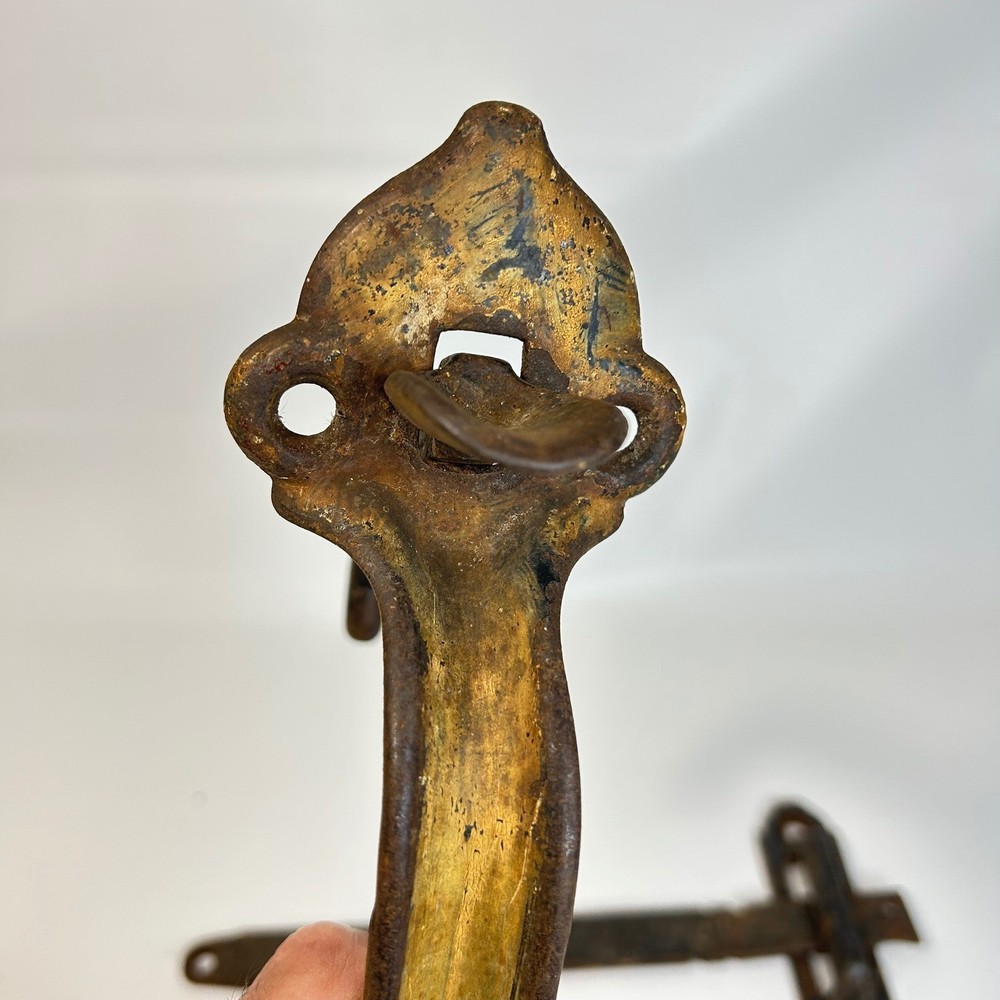 Antique Cast Iron Thumb Latch Door Handle Set Rustic Primitive Gate Hardware