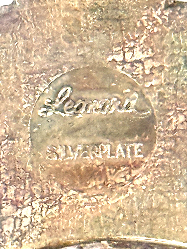 Vintage Leonard Silver Plate King Tut Egyptian Revival MCM Trivet w Original Box