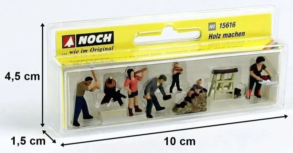 NOCH 15616 HO Scale Chopping Firewood