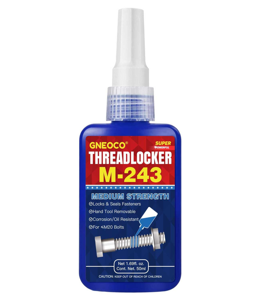 Threadlocker Blue, Thread Lock Medium Strength Lock Tight for Nuts, Bolts, Faste