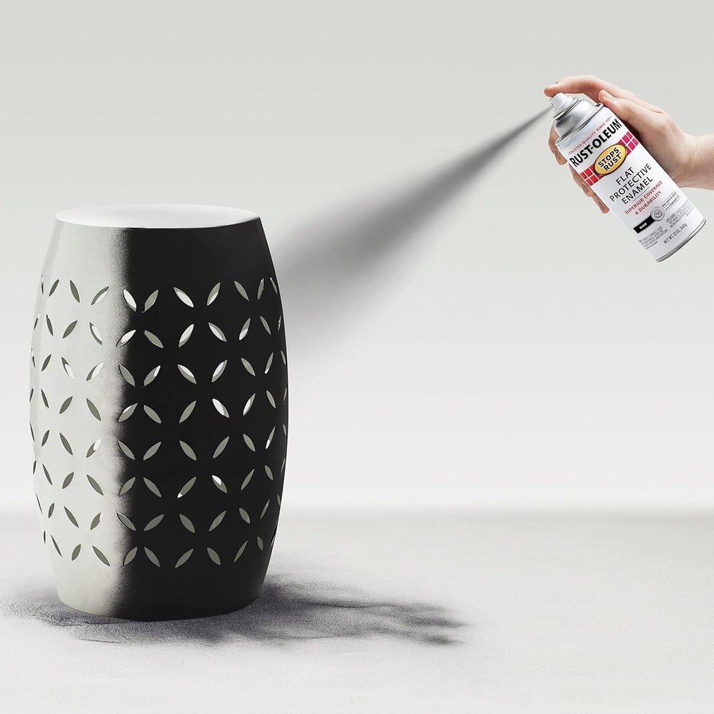 Flat Black Spray Paint Rust Oleum 12 oz 4 Pack