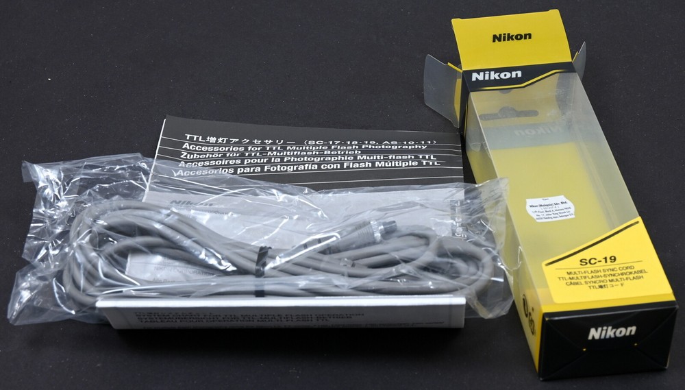 Nikon SC-19 TTL Multi-Flash Sync Cord With Original Box And Instructions - New!