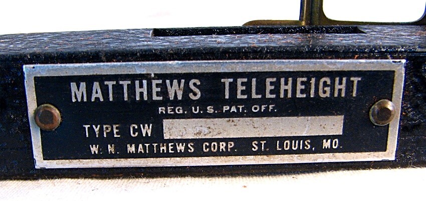 ANTIQUE MATTHEWS TELEHEIGHT SURVEYING TOOL LEATHER CASE