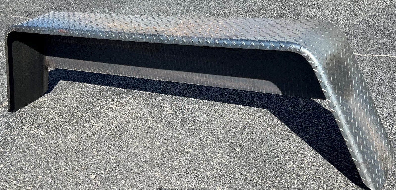 Tandem Treadplate Single Break Fender, fits 15-17.5" wheels 14Ga Steel 10x72x19