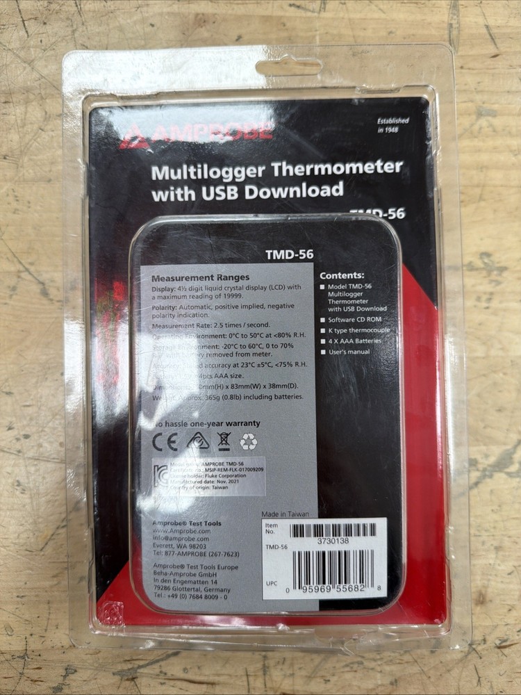 Amprobe TMD-56 Multi-Logging Digital Thermometer 0.05% Basic Accuracy NEW