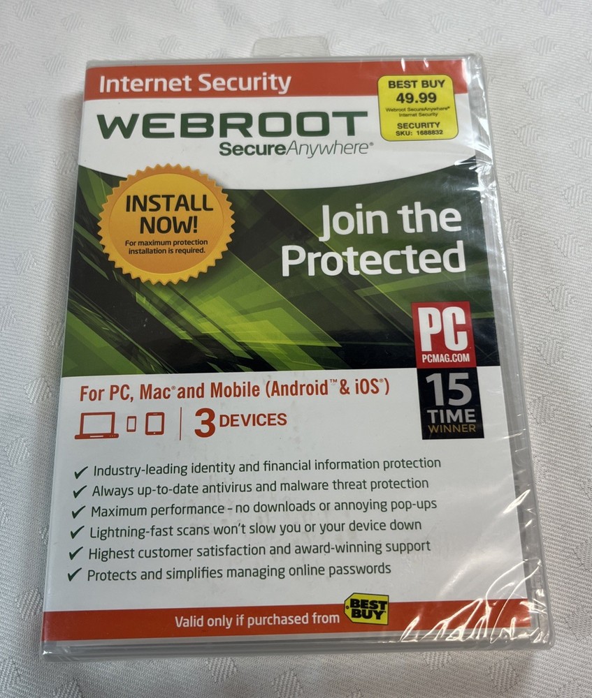 Webroot SecureAnywhere Internet Security - Full Version for Windows & Mac WBR00…