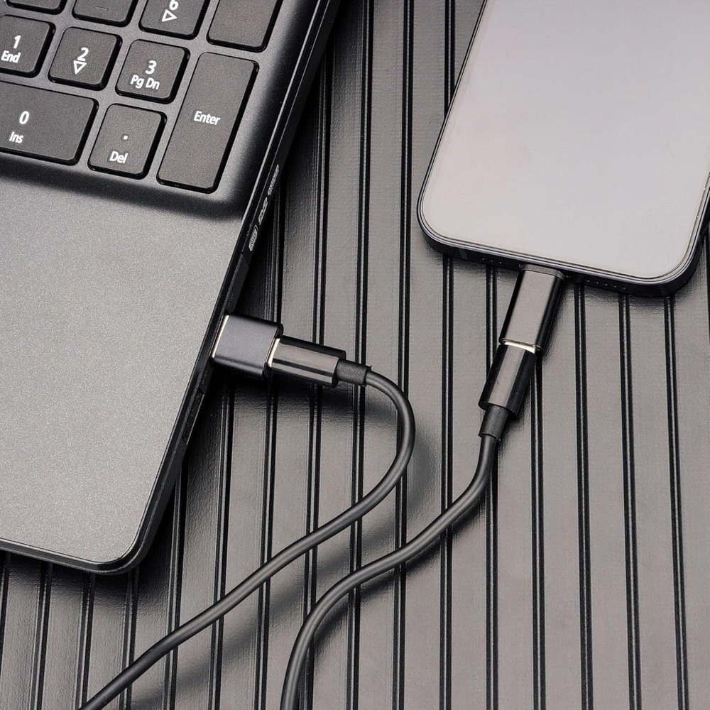 Multi-Functional Compact Cable Card with 22" USB-C Cable & USB-A/Micro-USB/Light