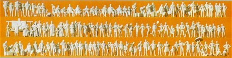 Preiser 79006 N Scale Unpainted Walking People Set