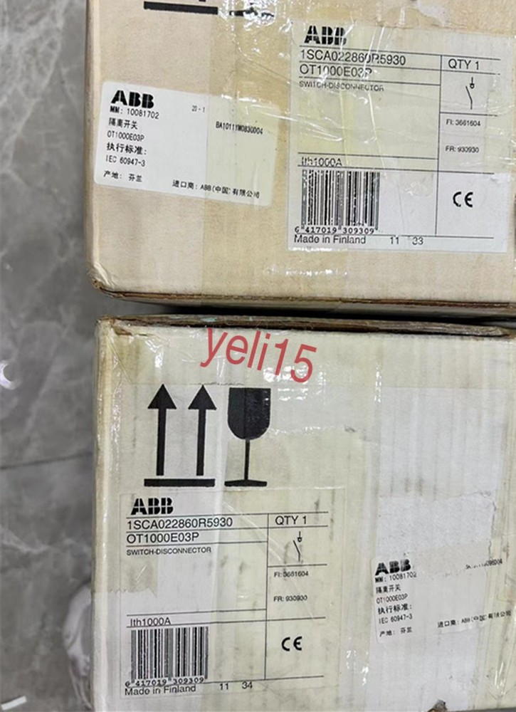 ABB DISCONNECT SWITCH OT1000E03P FAST DELIVERY