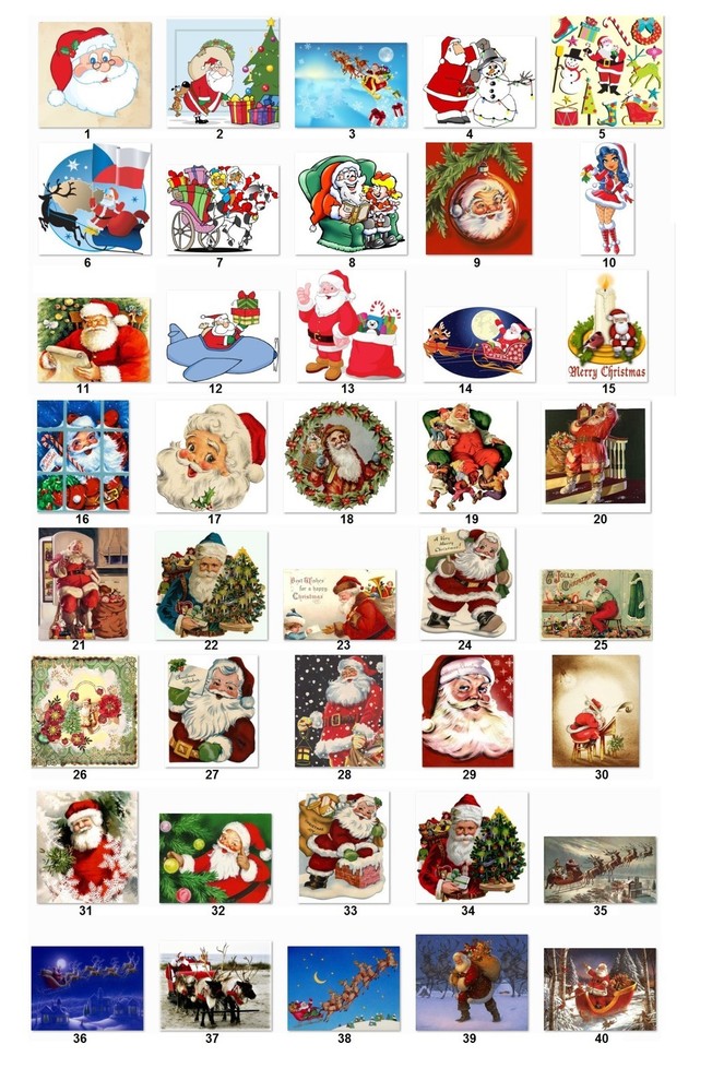 Personalized Address Christmas Santa Labels (cs2)